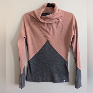 Smartwool Cowlneck Gray Pink Top S